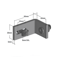 41-420-1 MODULAR SOLUTIONS ALUMINUM BRACKET<br>GUARD UNIT FIXING ANGLE